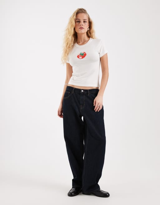 Nike – Chill – Vit, kort t-shirt med tomattryck, 2 av 4