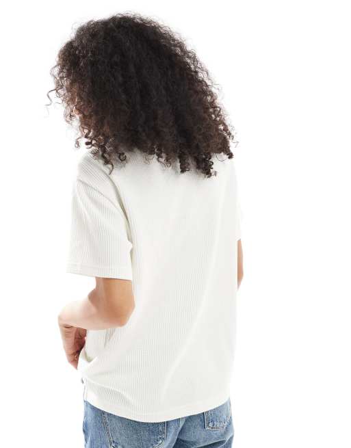 Nike Chill waffle knit oversized t-shirt in cream, 4 of 4
