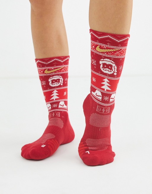 Nike christmas socks in red
