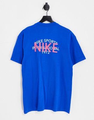 Nike Circa M90 Premium logo t-shirt in game royal blue - ASOS Price Checker