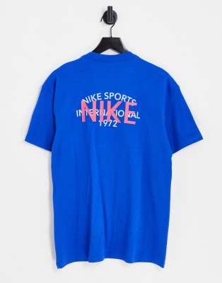 Nike Circa M90 Premium logo t-shirt in game royal blue - ASOS Price Checker