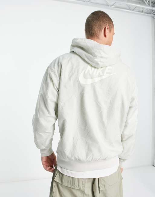 Nike Circa Premium winter textured pullover hoodie in light bone