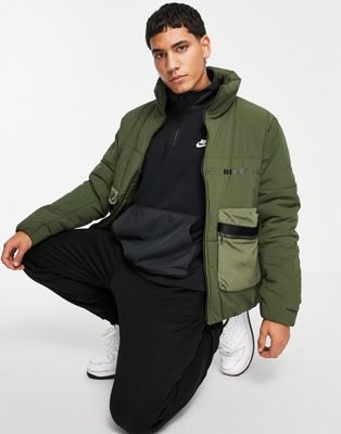 Nike City Made padded utility jacket in khaki - ASOS Price Checker