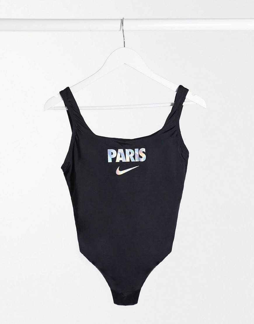 Nike - City series - Paris - Eendelig badpak met U-rug in zwart