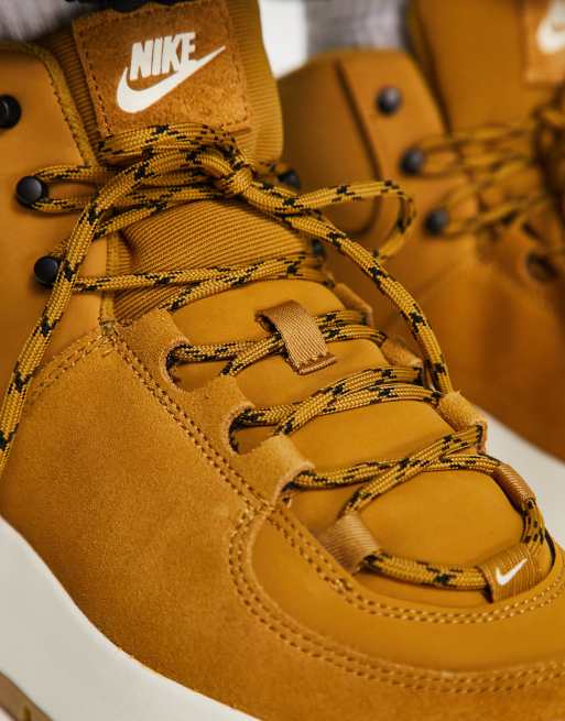 Nike City sneaker boots in wheat and white