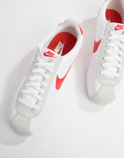 Nike Classic Cortez Baskets en nylon Blanc 807472 101 ASOS