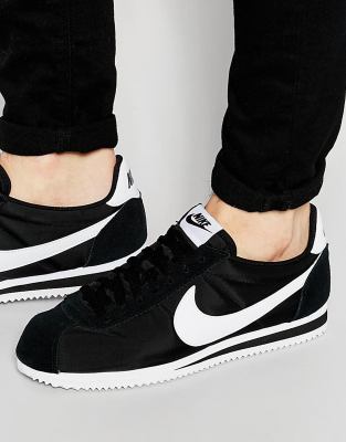 nike cortez nylon black