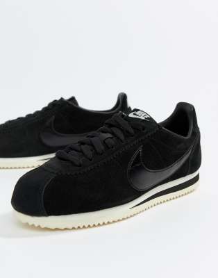 nike cortez trainers black