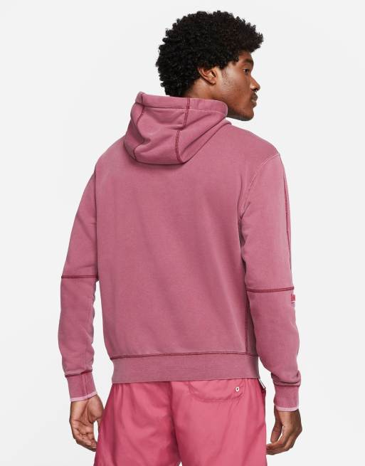 Nike Classic Heritage washed hoodie in purple