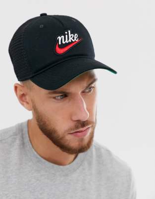 nike black trucker hat