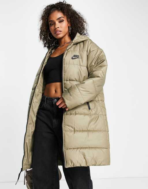 Nike padded best sale long coat