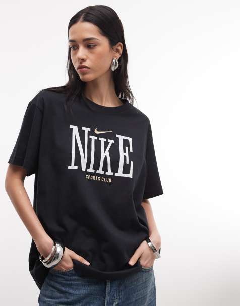 Nike – Classic – Oversize-T-Shirt in Schwarz mit Grafik - view 1