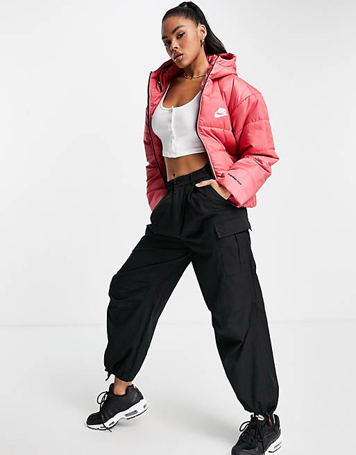 Coats & Jackets Nike classic padded jacket with hood in archaeo pink 