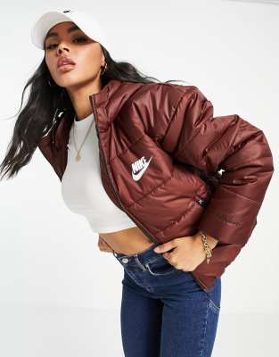 burgundy nike jacket womens