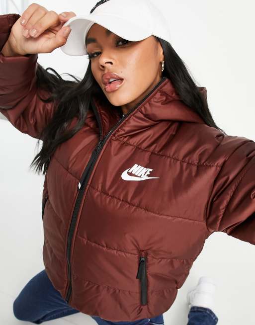 Burgundy store nike coat