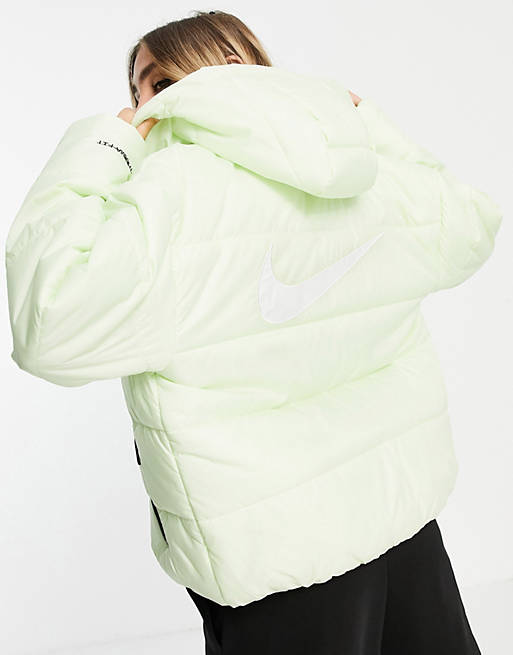 Coats & Jackets Nike classic padded jacket with hood in lime green 