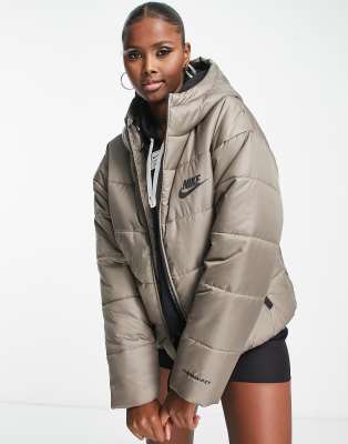 Nike grey cheap padded jacket