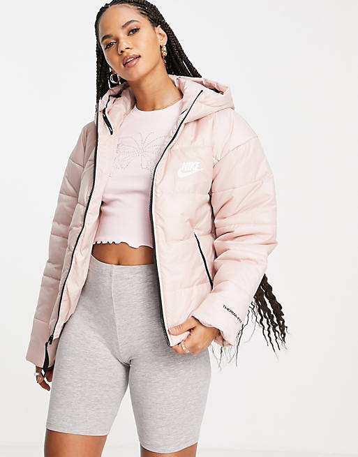 Coats & Jackets Nike classic padded jacket with hood in pink oxford 