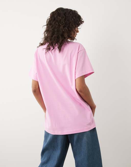 Nike – Classic – Rosa t-shirt i boyfriend-modell med grafiskt tryck, 4 av 4