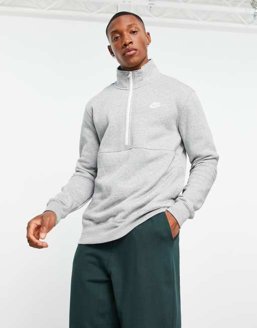 Nike quarter best sale zip grey