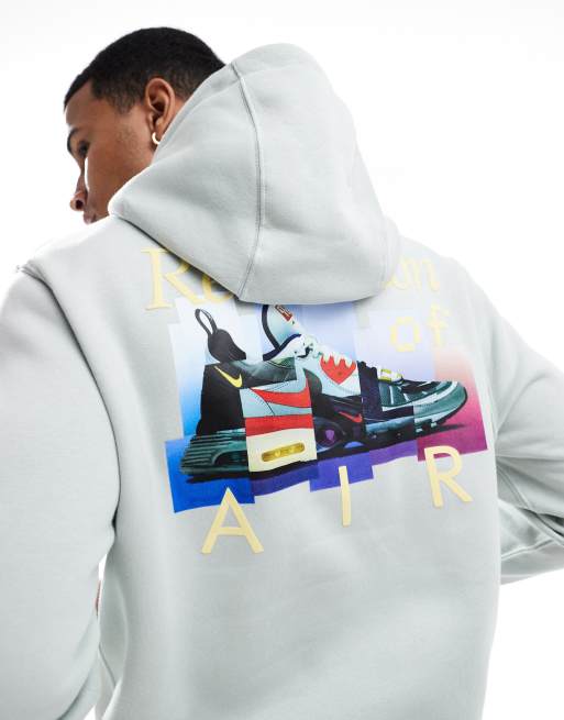 Nike Club Air Max graphic hoodie in light green ASOS