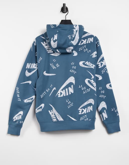 Nike logo discount all over hoodie