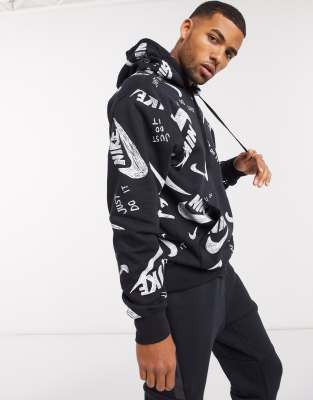 nike print hoodie