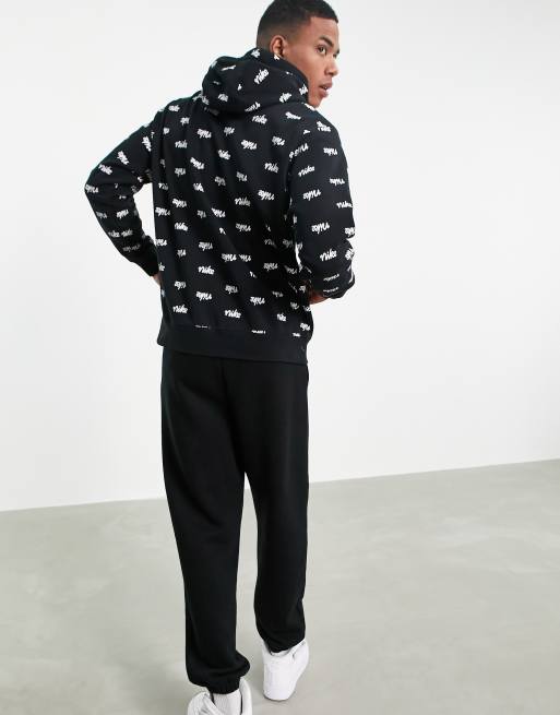 Nike hoodie with nike all hot sale over it