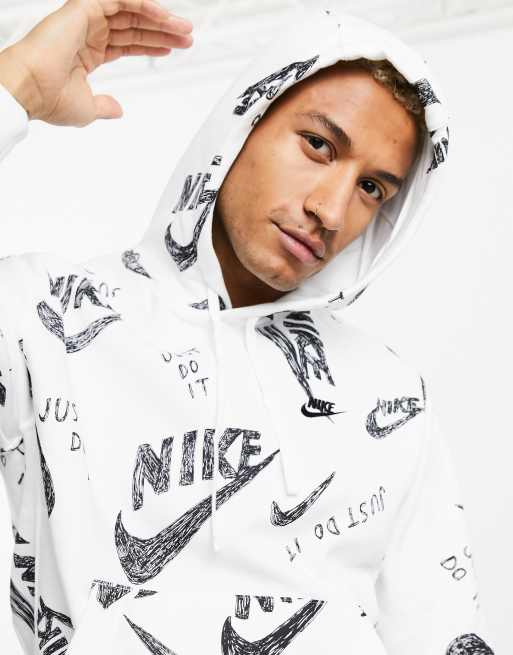 Nike all on sale over print hoodie