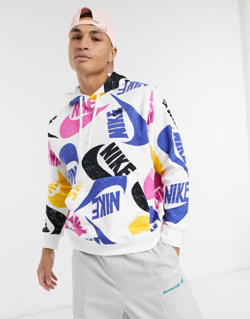 Nike hoodie 2025 print all over