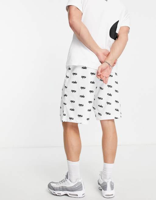 Nike air allover logo print discount bike short