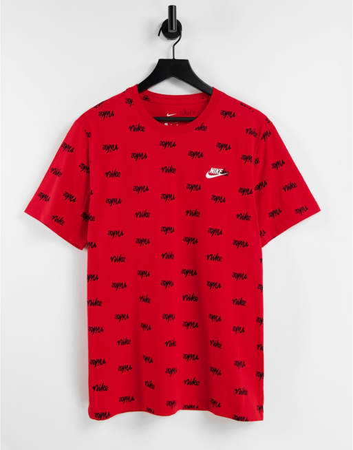 Nike all over hot sale print t shirt