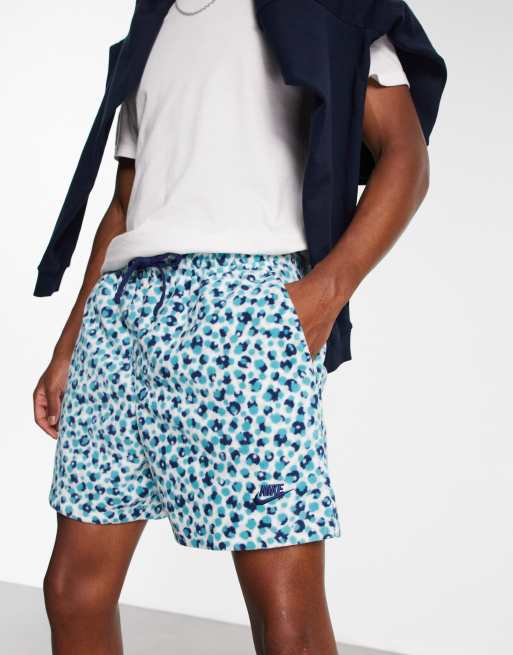 Nike Club all over print short in blue | ASOS