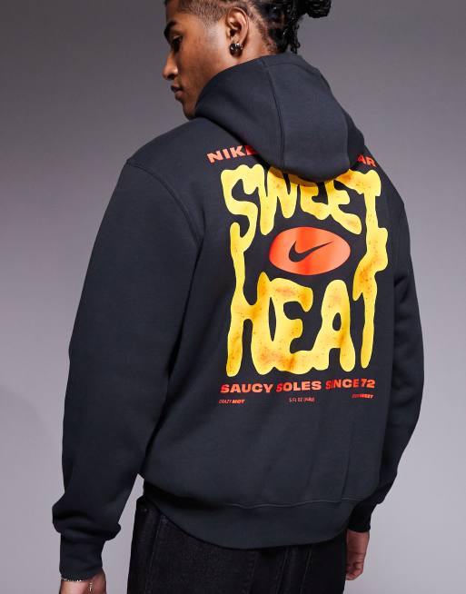Nike Club back print graphic hoodie in black | ASOS
