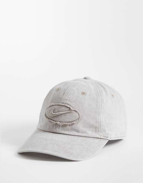 Nike – Club – Beige keps i denim med påsytt märke - view 1