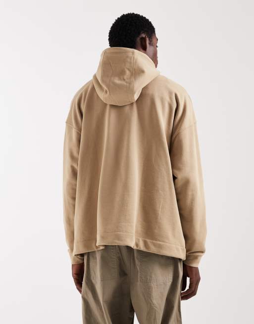 Nike - Club - Beige oversized hættetrøje i frotté, 3 af 5