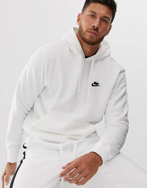 Nike – Club – Biała bluza z kapturem