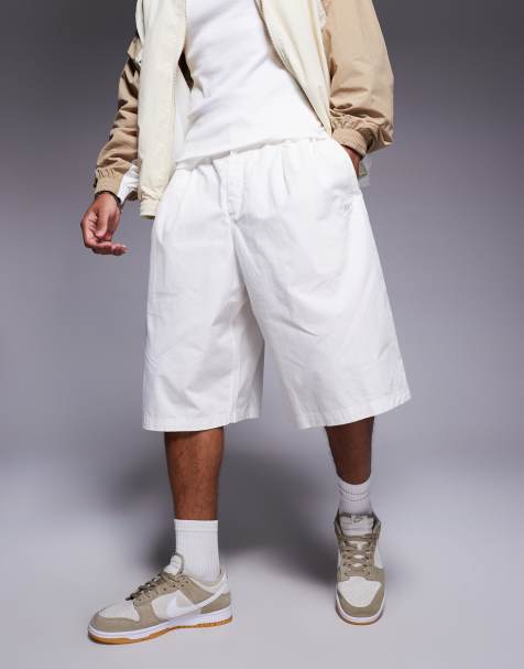 Nike Club – Białe szorty oversize z tkaniny - view 1