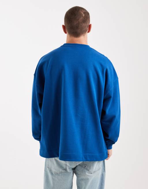 Nike - Club - Blå og oversized sweatshirt i frotté, 3 af 5