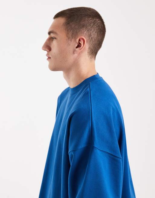 Nike - Club - Blå og oversized sweatshirt i frotté, 4 af 5