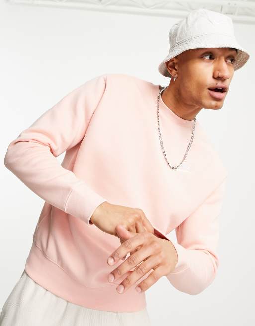 Nike Club – Bluza dresowa z okrągłym dekoltem w kolorze pomarańczowym o przygaszonym odcieniu