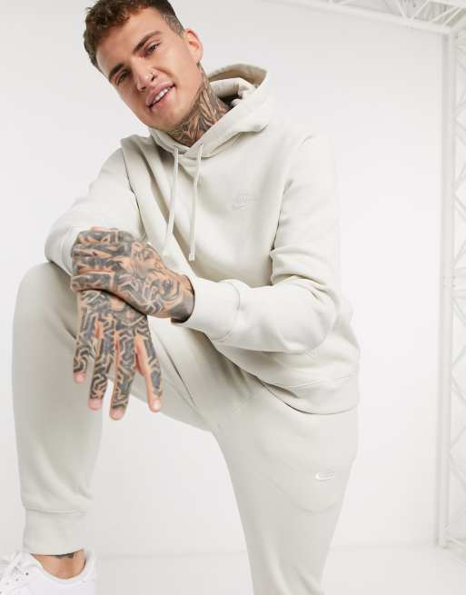 Nike – Club – Bluza w kolorze kamiennego beżu z kapturem
