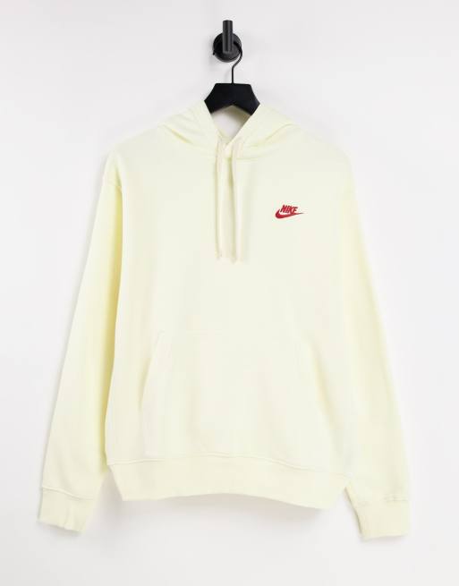 Nike – Club – Bluza z kapturem w kolorze mlecznej bieli