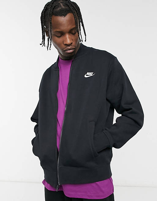 Nike Club bomber jacket in black