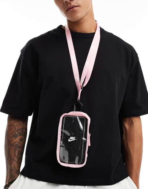 Nike Club - Borsetta porta cellulare rosa tenue a tracolla