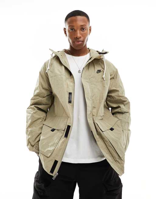 Nike Club bowline jacket in khaki ASOS