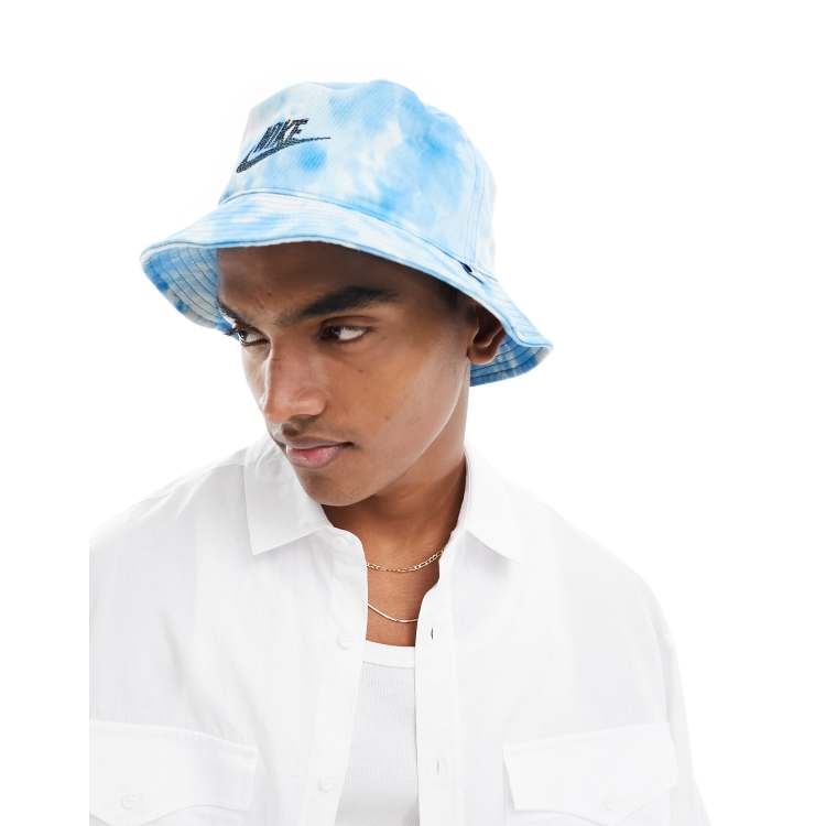 Nike Club bucket hat in blue tie dye ASOS