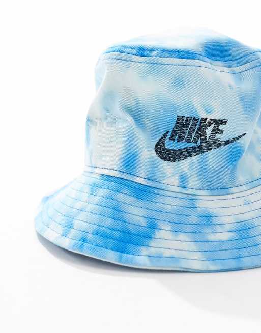 Nike Club bucket hat in blue tie dye ASOS