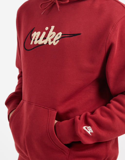 Nike – Club – Burgundowa bluza z kapturem i logo, 5 z 5