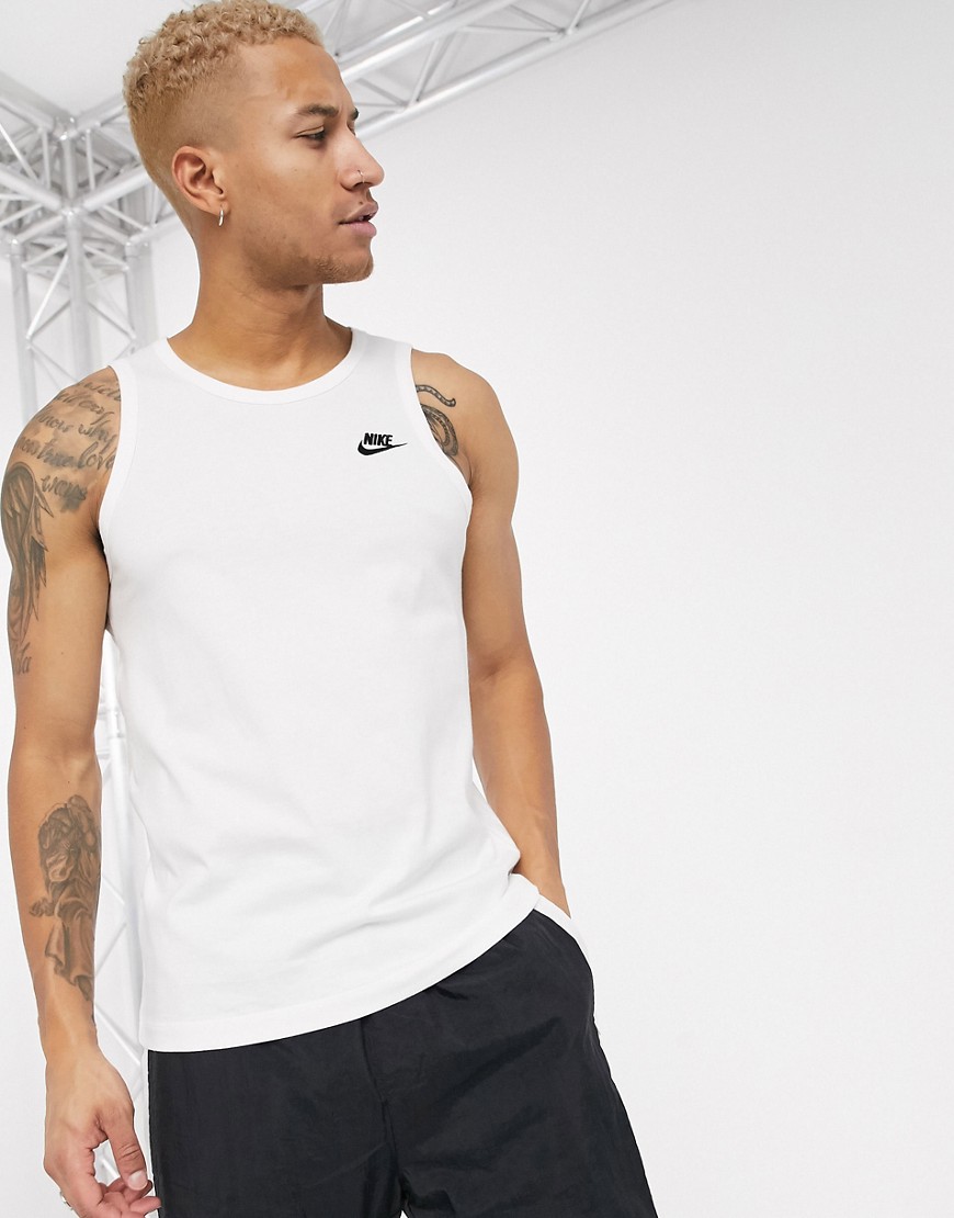 Nike - Club - Canotta bianca con logo-Bianco